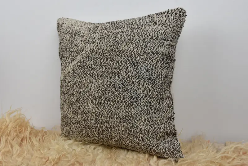Interior Designer Pillow, Pillow Sham, 16x16 Beige Cushion Cover, Decorative Bolster Pillow Cover, Kilim Pillow Cover, Turkish Pillow - 7