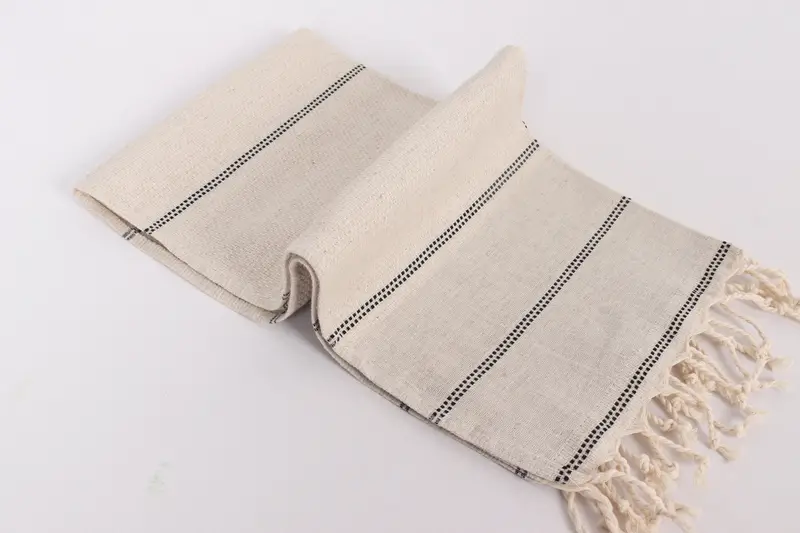 Turkish Towel Hand Towel, Wedding Favors, 40x20 Linen Striped Towel, Personalized Gift For Him, First Wedding Anniversary Gift, Monogram Hand Towel - 6
