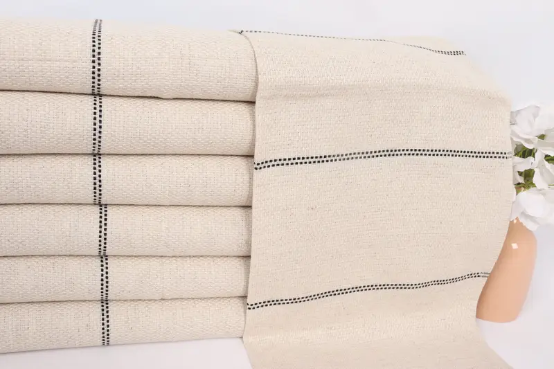 Turkish Towel Hand Towel, Wedding Favors, 40x20 Linen Striped Towel, Personalized Gift For Him, First Wedding Anniversary Gift, Monogram Hand Towel - 2