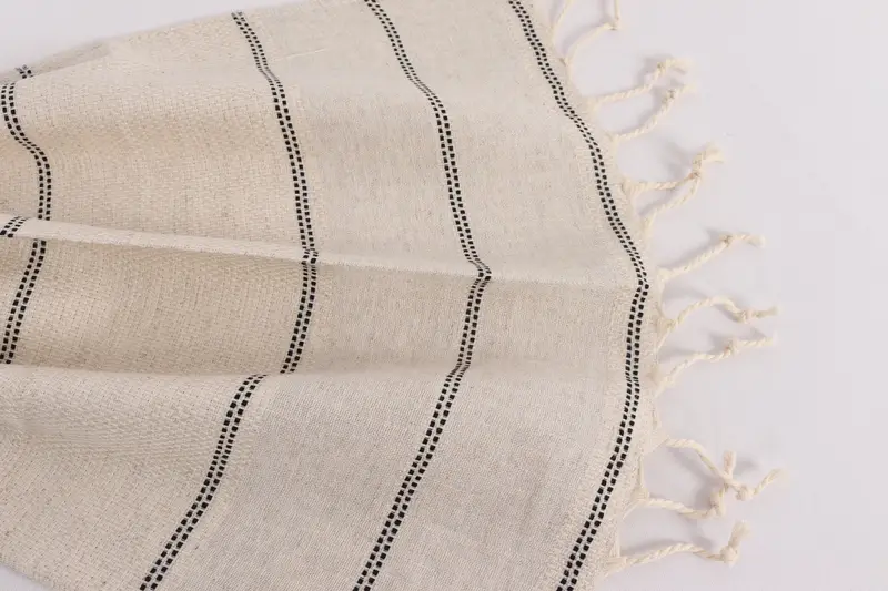 Turkish Towel Hand Towel, Wedding Favors, 40x20 Linen Striped Towel, Personalized Gift For Him, First Wedding Anniversary Gift, Monogram Hand Towel - 8