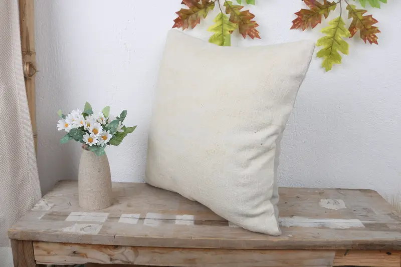 Cushion, 16x16 White Cushion Case, Ethnical Kilim Rug Pillow, Kilim Pillow Cover, Kilim Cushion Sham, Bohemian Cushion Pillow Sham - 4