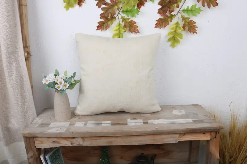 Cushion, 16x16 White Cushion Case, Ethnical Kilim Rug Pillow, Kilim Pillow Cover, Kilim Cushion Sham, Bohemian Cushion Pillow Sham - 1