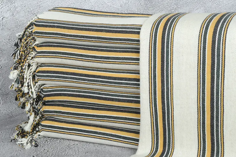 Custom Wedding Gifts, Gym Towel, Fouta towel, Valentines Day Gift For Him, 70x38 Cotton Striped Towel, Bridal Shower Gift, Friends Beach Towel - 2