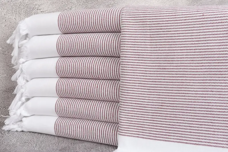 40x18 Cotton Striped Towel, Gifts For Him, Personalized Kitchen Towel, Best Friend Gift Ideas, Monogram Hand Towel, Xmas Gifts, Custom Hand Towel - 1