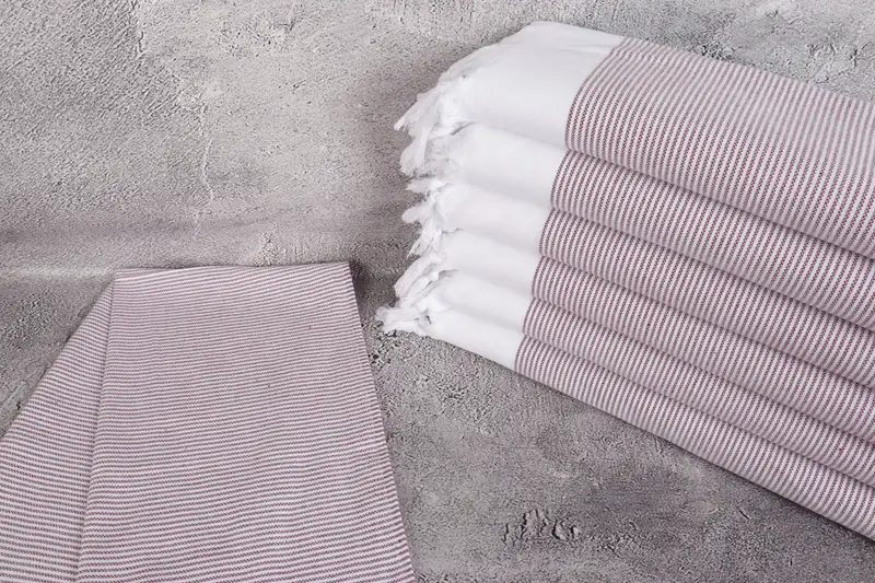 40x18 Cotton Striped Towel, Gifts For Him, Personalized Kitchen Towel, Best Friend Gift Ideas, Monogram Hand Towel, Xmas Gifts, Custom Hand Towel - 2