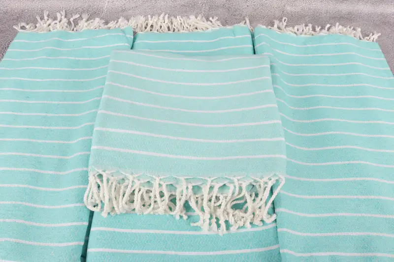 Thin towel, Turkish Towel Beach, Organic cotton peshtemal for spa and beach, Gift For Her, Pool Towels, Home Decor Towel, 70x40 Cotton Striped Towel - 4