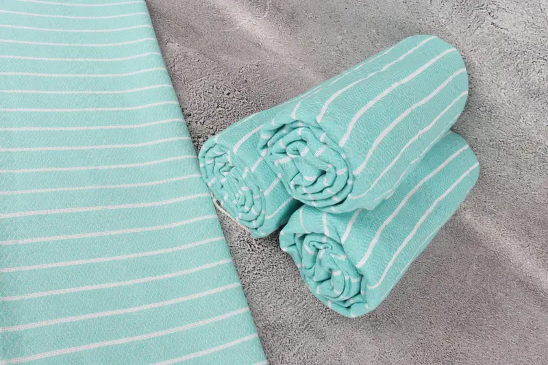 Thin towel, Turkish Towel Beach, Organic cotton peshtemal for spa and beach, Gift For Her, Pool Towels, Home Decor Towel, 70x40 Cotton Striped Towel - 8