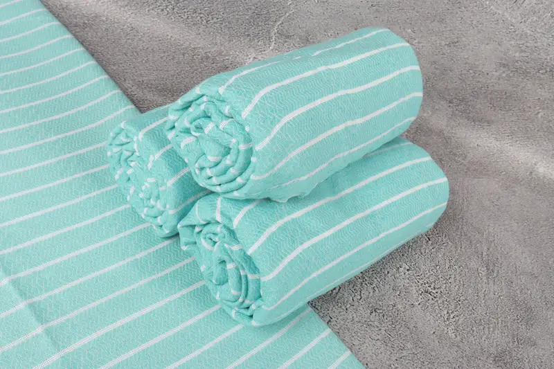 Thin towel, Turkish Towel Beach, Organic cotton peshtemal for spa and beach, Gift For Her, Pool Towels, Home Decor Towel, 70x40 Cotton Striped Towel - 7