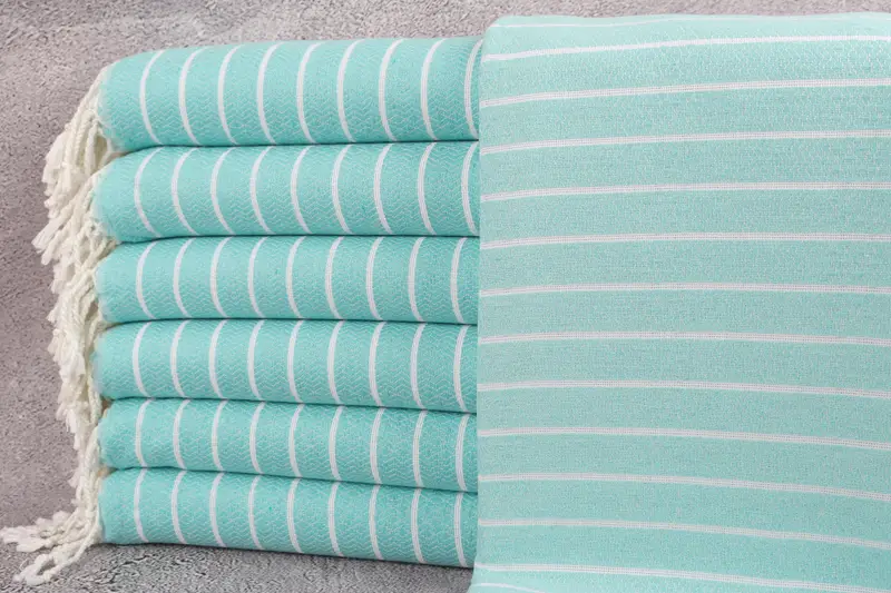 Thin towel, Turkish Towel Beach, Organic cotton peshtemal for spa and beach, Gift For Her, Pool Towels, Home Decor Towel, 70x40 Cotton Striped Towel - 1