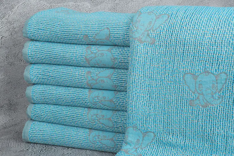 Woven Throw Blanket, Oversized Beach Towel, Woven Blanket, Birthday Gift, 50x48 Cotton Elephant Design Towel, Decorative Blanket, Turkish Bedspread - 2
