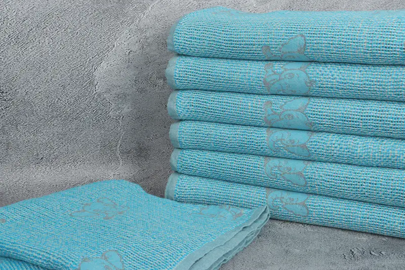 Woven Throw Blanket, Oversized Beach Towel, Woven Blanket, Birthday Gift, 50x48 Cotton Elephant Design Towel, Decorative Blanket, Turkish Bedspread - 3