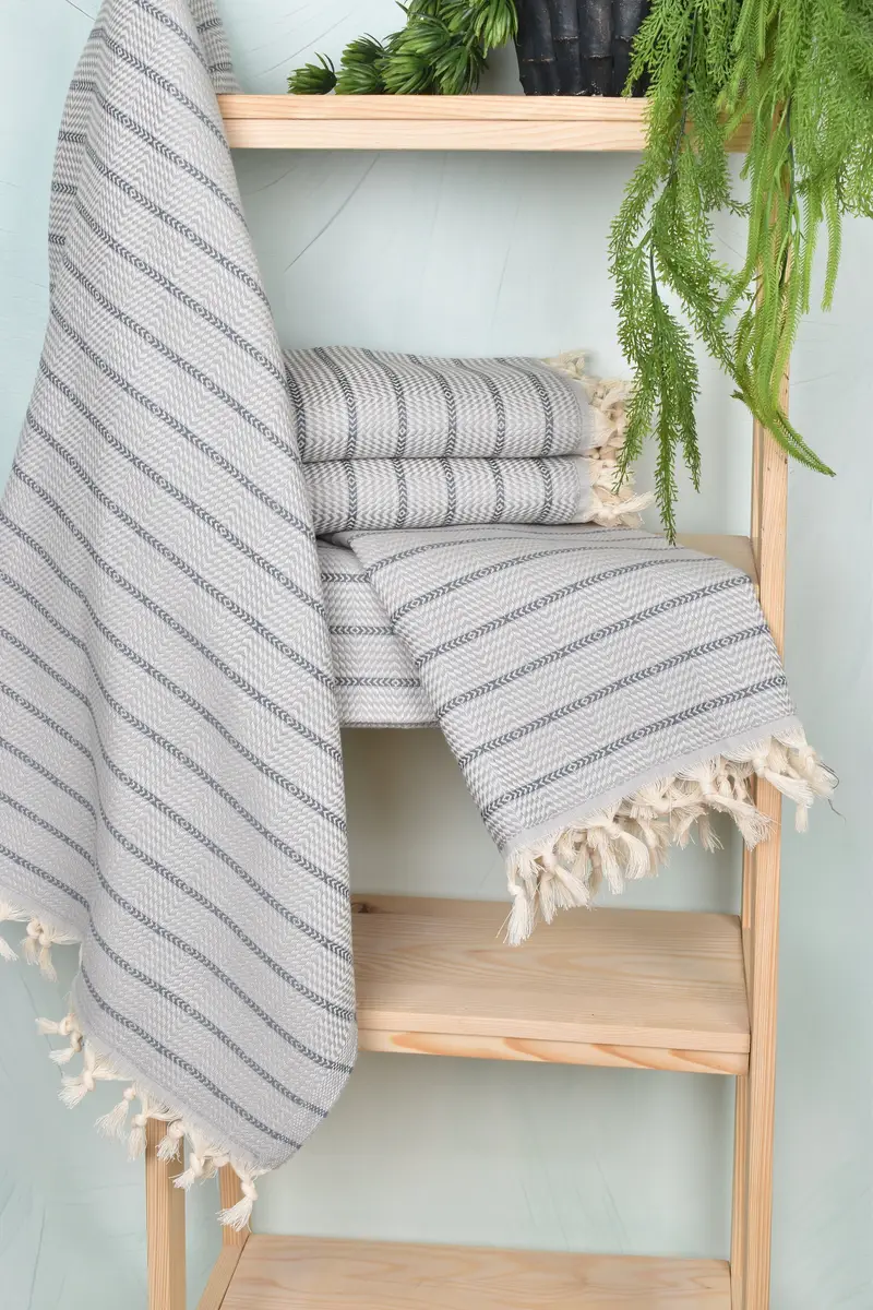 Bachelor Gifts, Wedding Favors, 70x40 Cotton Striped Towel, Cotton towel, Turkish fouta towel for outdoor use, Bridesmaid Gifts Personalized - 6