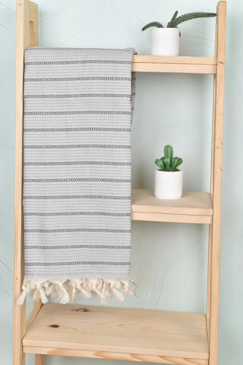 Bachelor Gifts, Wedding Favors, 70x40 Cotton Striped Towel, Cotton towel, Turkish fouta towel for outdoor use, Bridesmaid Gifts Personalized - 8