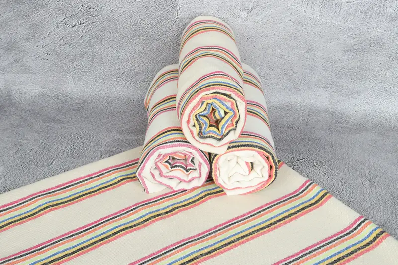 70x38 Cotton Striped Towel, Handwoven Turkish Towel, Best Friend Christmas Gift, Quick-Dry Beach Towel, Best Friend Gift, Turkish Towel USA - 8