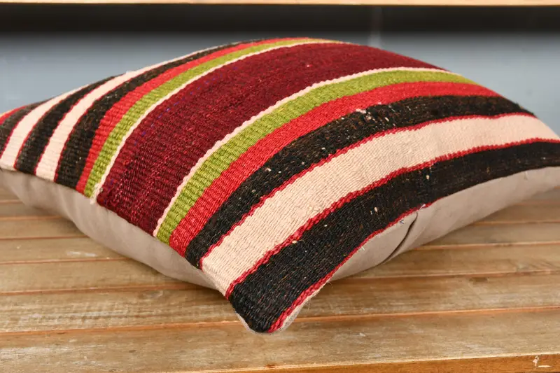 18x18 Red Cushion, Pillow Case, Interior Designer Pillow, Kilim Pillow, Pillow for Sofa, Handmade Rug Seat Cushion Cover, Pet Cushion Case - 2