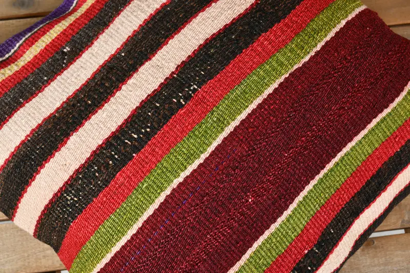 18x18 Red Cushion, Pillow Case, Interior Designer Pillow, Kilim Pillow, Pillow for Sofa, Handmade Rug Seat Cushion Cover, Pet Cushion Case - 4