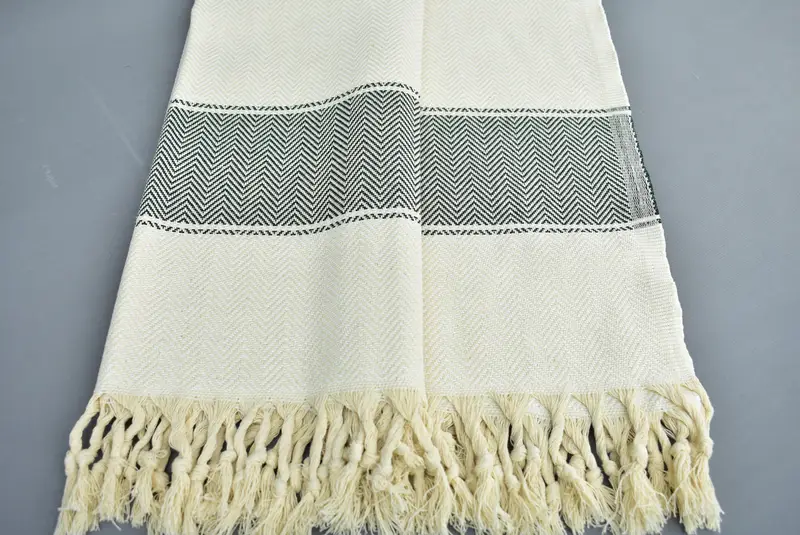 Luxury towel, 70x36 Cotton Herringbone Towel, Gift For The Home Decor, Wedding Towel, Large Turkish Towel, Bachelorette Party Gifts, Christmas Gift - 6