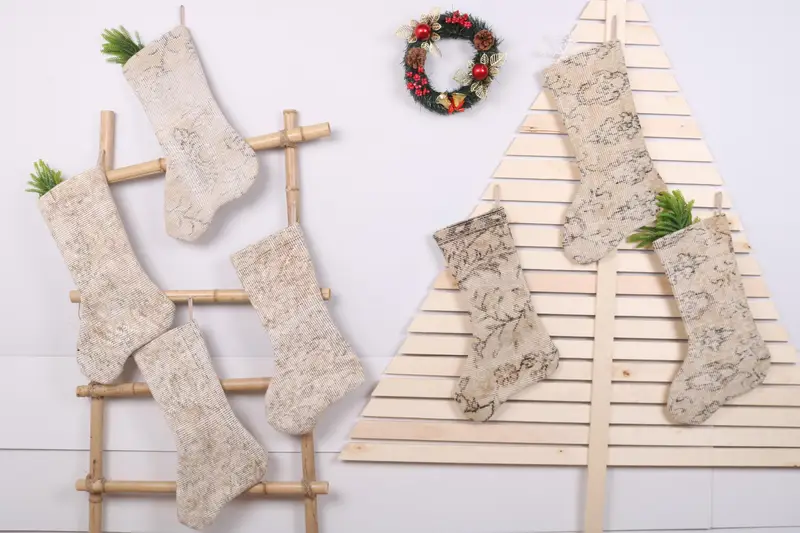 22-Zoll-Weihnachtsornamentmuster, gewebter Kelimstrumpf