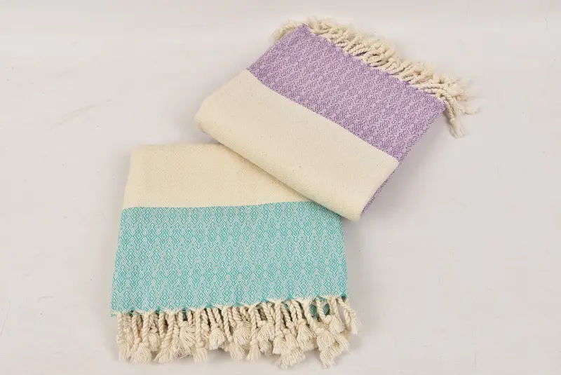 Bride Gift, Sand-resistant towel, Large Turkish Towel, Personalized Gift, Wedding Towel, Organic Cotton Towel, 68x36 Cotton Diamond Towel - 7