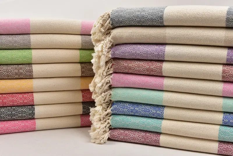 Bride Gift, Sand-resistant towel, Large Turkish Towel, Personalized Gift, Wedding Towel, Organic Cotton Towel, 68x36 Cotton Diamond Towel - 1