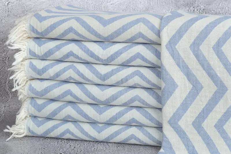 40x24 Cotton Zigzag Design Towel, Monogram Hand Towel, Beach Theme Bachelorette Party, Kitchen Towel, Christmas Hand Towel, Small Bath Towels - 2