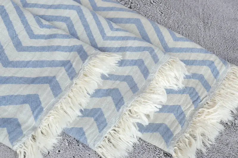 40x24 Cotton Zigzag Design Towel, Monogram Hand Towel, Beach Theme Bachelorette Party, Kitchen Towel, Christmas Hand Towel, Small Bath Towels - 6