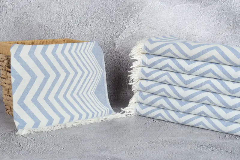 40x24 Cotton Zigzag Design Towel, Monogram Hand Towel, Beach Theme Bachelorette Party, Kitchen Towel, Christmas Hand Towel, Small Bath Towels - 4