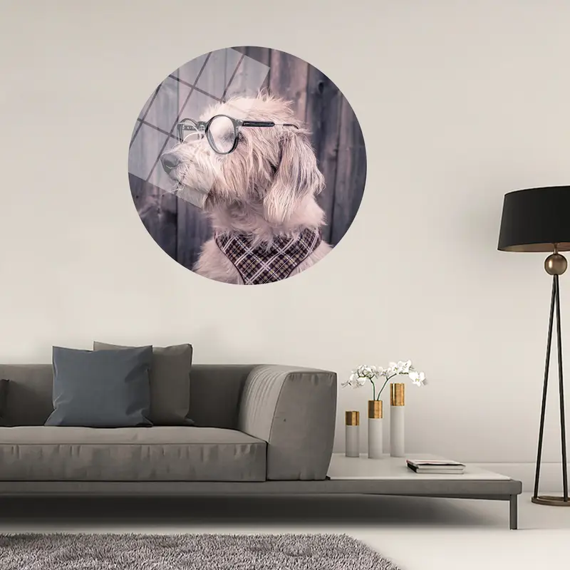 現代的なかわいい犬のキャンバス プリント: 犬愛好家のための素敵な動物アート