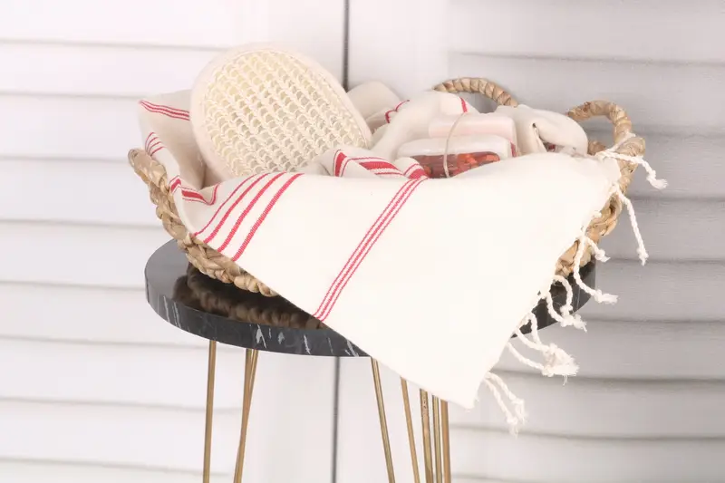Travel towel, Spa Towel, Home Decor Gifts, Luxury towel, Bridal Party Gifts, Monogram Towels, Turkish bath towel for spa, 70x40 Linen Striped Towel - 2