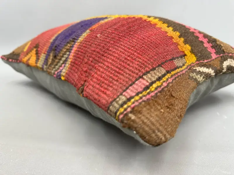 Boho Pillow, 12x20 Pink Cushion Case, Custom Cushion, Car Cushion Cover, Boho Pillow Sham Cover, Pillow Case, Kilim Pillow, Colorful Cushion Case - 5