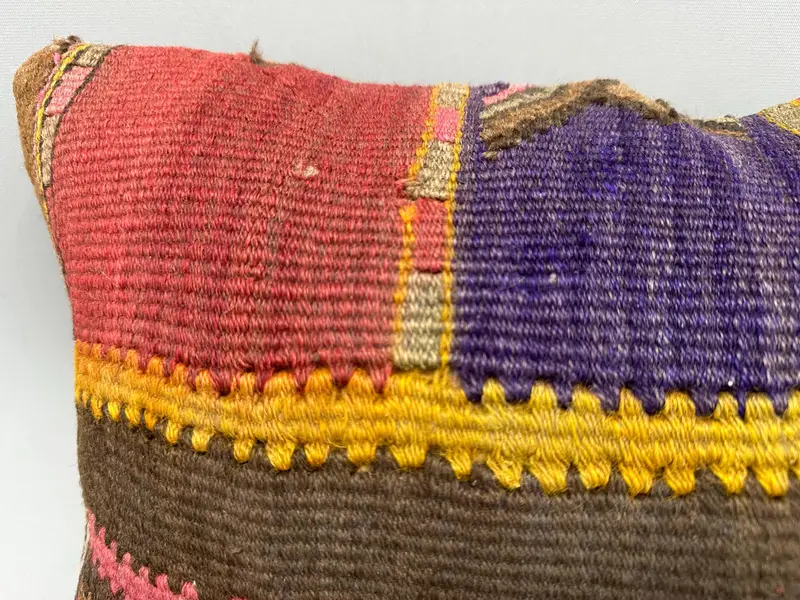 Boho Pillow, 12x20 Pink Cushion Case, Custom Cushion, Car Cushion Cover, Boho Pillow Sham Cover, Pillow Case, Kilim Pillow, Colorful Cushion Case - 4