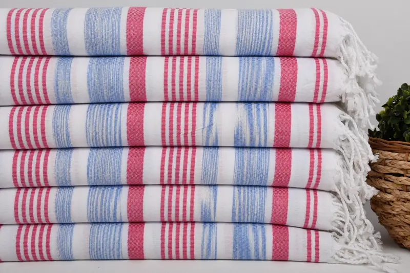 Bridal Gifts, Luxury Beach Towel, Bachelorette Party Gifts, Turkish Towel Bulk, Embroidered Towel, Housewarming Gift, 70x40 Cotton Striped Towel - 2
