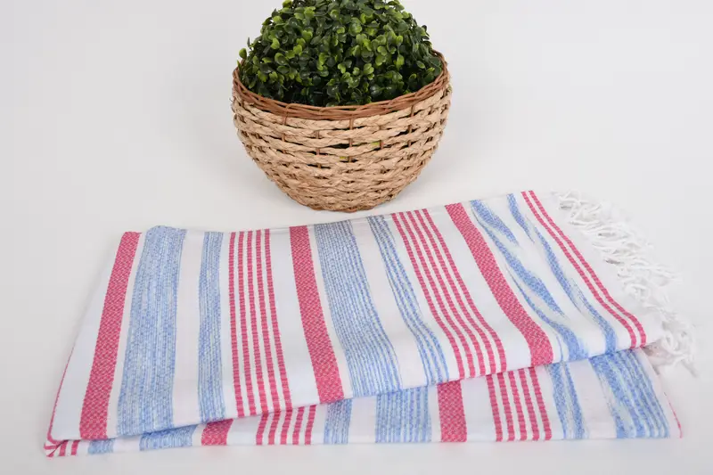 Bridal Gifts, Luxury Beach Towel, Bachelorette Party Gifts, Turkish Towel Bulk, Embroidered Towel, Housewarming Gift, 70x40 Cotton Striped Towel - 4