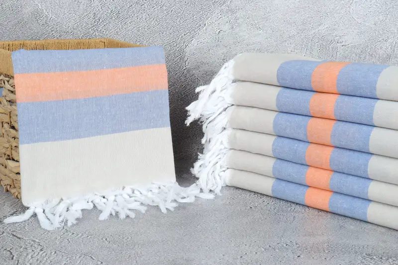 Valentines Day Gift For Him, Summer Towel, Lightweight Turkish towel, 70x36 Cotton Striped Towel, Personalized Bridesmaid Gift, Bridal Shower Favors - 3