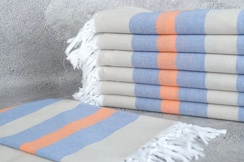 Valentines Day Gift For Him, Summer Towel, Lightweight Turkish towel, 70x36 Cotton Striped Towel, Personalized Bridesmaid Gift, Bridal Shower Favors - 2