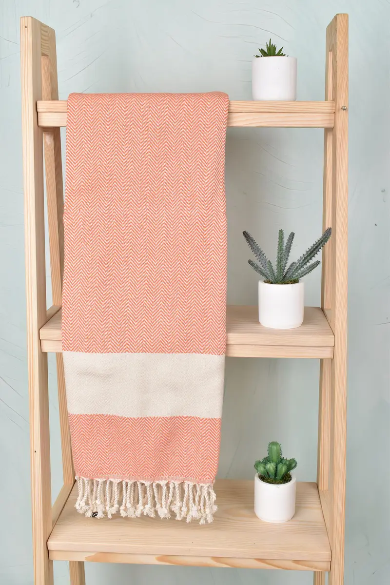 Oversized lightweight Turkish bath towel USA, Hammam towel, Personalized Turkish Towel, Bride Gift, 70x40 Cotton Herringbone Towel, Bridesmaid Gifts - 8