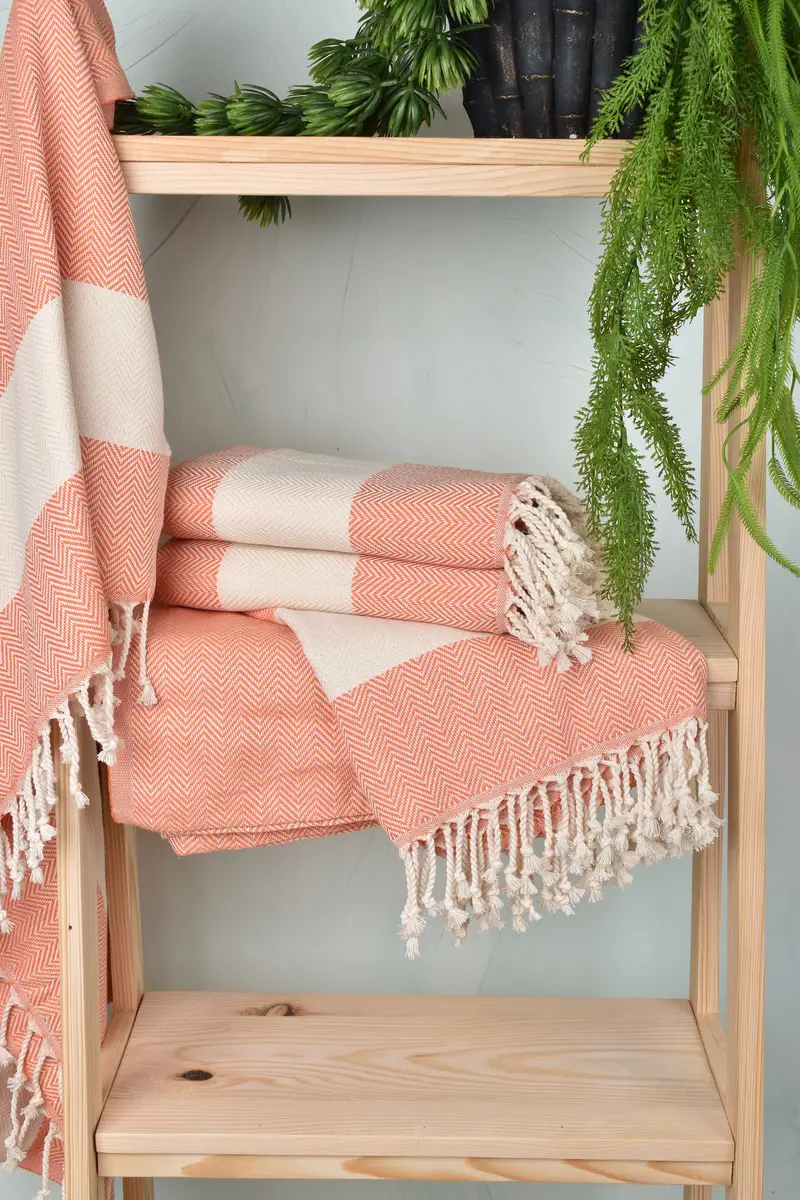 Oversized lightweight Turkish bath towel USA, Hammam towel, Personalized Turkish Towel, Bride Gift, 70x40 Cotton Herringbone Towel, Bridesmaid Gifts - 6