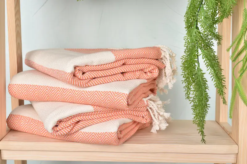 Oversized lightweight Turkish bath towel USA, Hammam towel, Personalized Turkish Towel, Bride Gift, 70x40 Cotton Herringbone Towel, Bridesmaid Gifts - 7