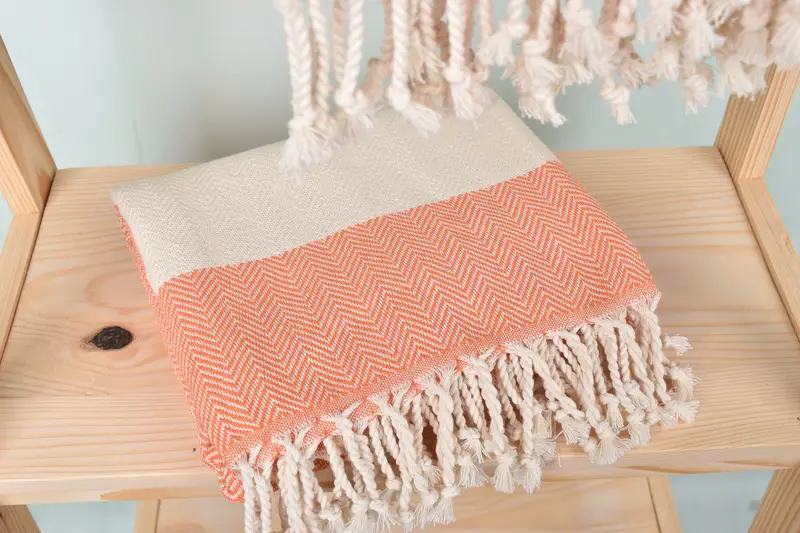 Oversized lightweight Turkish bath towel USA, Hammam towel, Personalized Turkish Towel, Bride Gift, 70x40 Cotton Herringbone Towel, Bridesmaid Gifts - 5