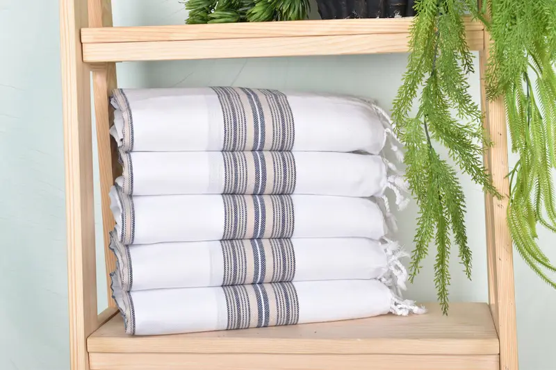 Organic Beach Towel, Fouta towel, Bachelor Gift, Wedding Towel, Wedding Gift, Travel Towel, Turkish beach towel, 70x40 Cotton Striped Towel - 1