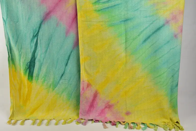 Turkish Blanket, Bedspread, 92x68 Cotton Tie Dye Chevron Towel, Turkish Throw Blanket, Best Friend Gift, Oversized Beach Towel, Bridal Shower Gift - 7