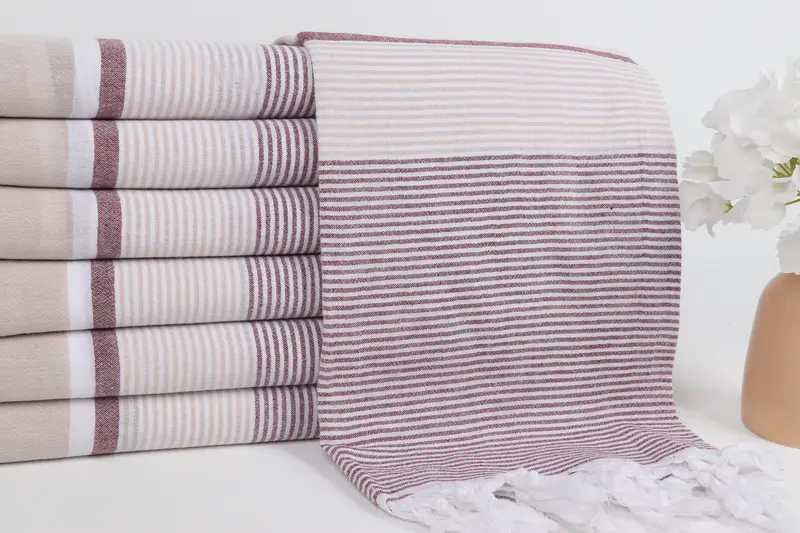 Towel With Name, 68x40 Cotton Striped Towel, Bridal Shower Favor, Quick-Dry Beach Towel, Organic Turkish towel, Turkish Towel USA, Organic Towel - 2