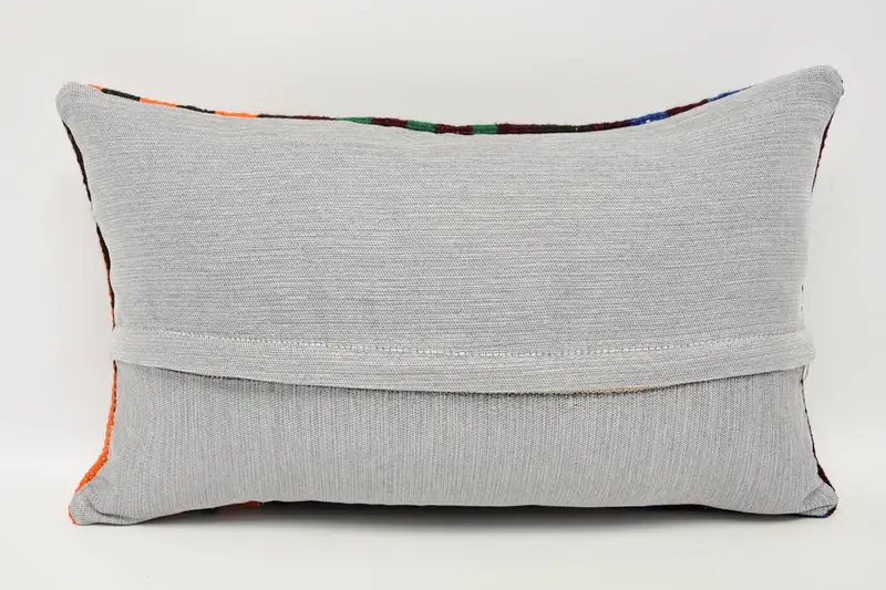 Pillow Sham, Interior Designer Pillow, Oriental Cushion Cover, Pillow for Sofa, 12x20 Brown Cushion Cover, Vintage Pillow, Ottoman Pillow Sham - 6