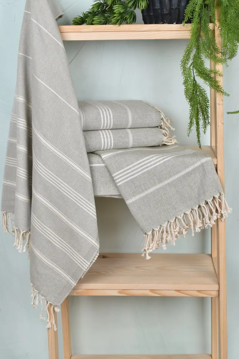 Best Wedding Gift, Housewarming Gift, Merry Christmas Gifts, Turkish bath towel, Custom Bath Towel, Turkish Towel USA, 68x40 Cotton Striped Towel - 6