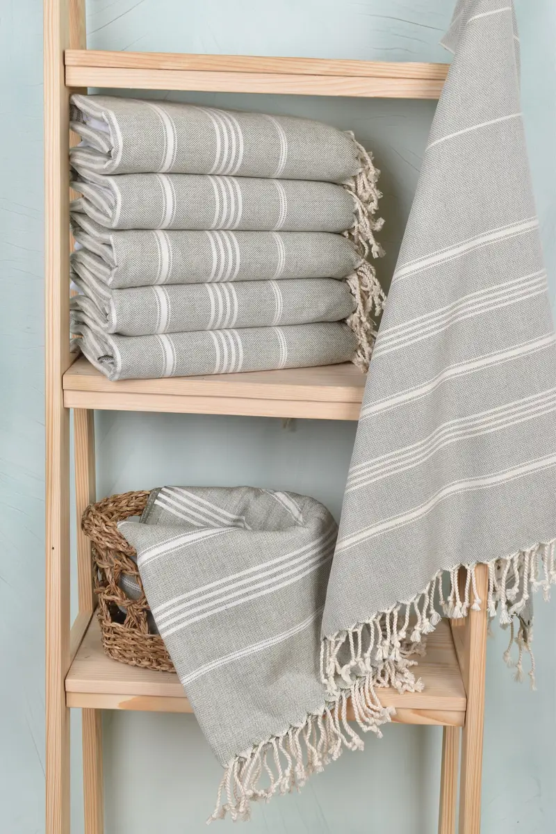 Best Wedding Gift, Housewarming Gift, Merry Christmas Gifts, Turkish bath towel, Custom Bath Towel, Turkish Towel USA, 68x40 Cotton Striped Towel - 3
