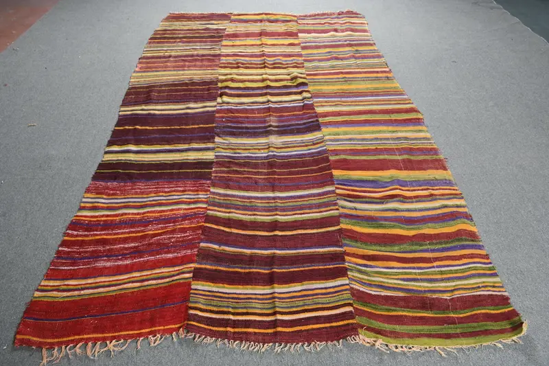 Kelim Vintage Teppich, 6,2x9,1 ft türkischer Teppich, roter orientalischer Wollteppich - 1
