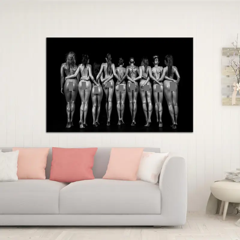 Bezaubernde Leinwandkunst: Eleganter Frauen-Hintern, sinnliche nackte Schönheit