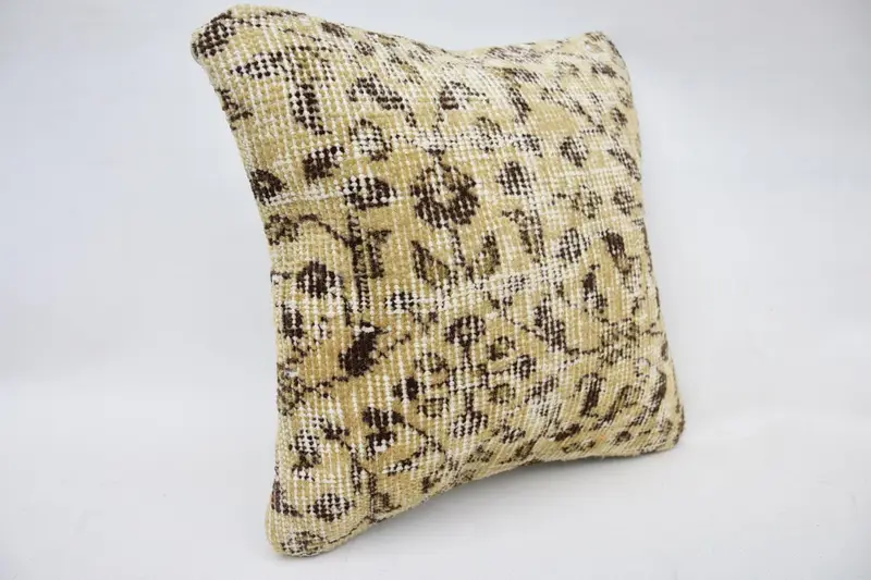 Seat Pillow Case, Pillow Cover, Kilim Pillow Cover, Kilim Pillow, Nomadic Cushion Cover, Vintage Kilim Throw Pillow, 12x12 Brown Pillow Cover - 2
