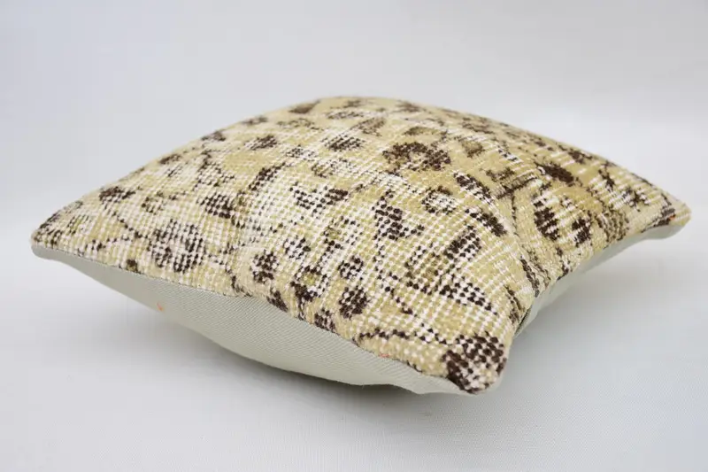Seat Pillow Case, Pillow Cover, Kilim Pillow Cover, Kilim Pillow, Nomadic Cushion Cover, Vintage Kilim Throw Pillow, 12x12 Brown Pillow Cover - 5