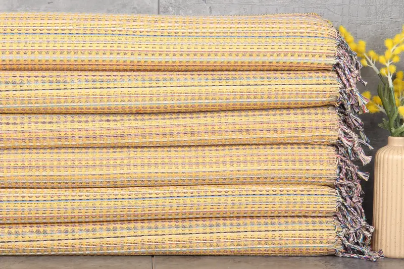 Wedding Dish Towel Turkish Organic Cotton Beige, 18x38 Inches